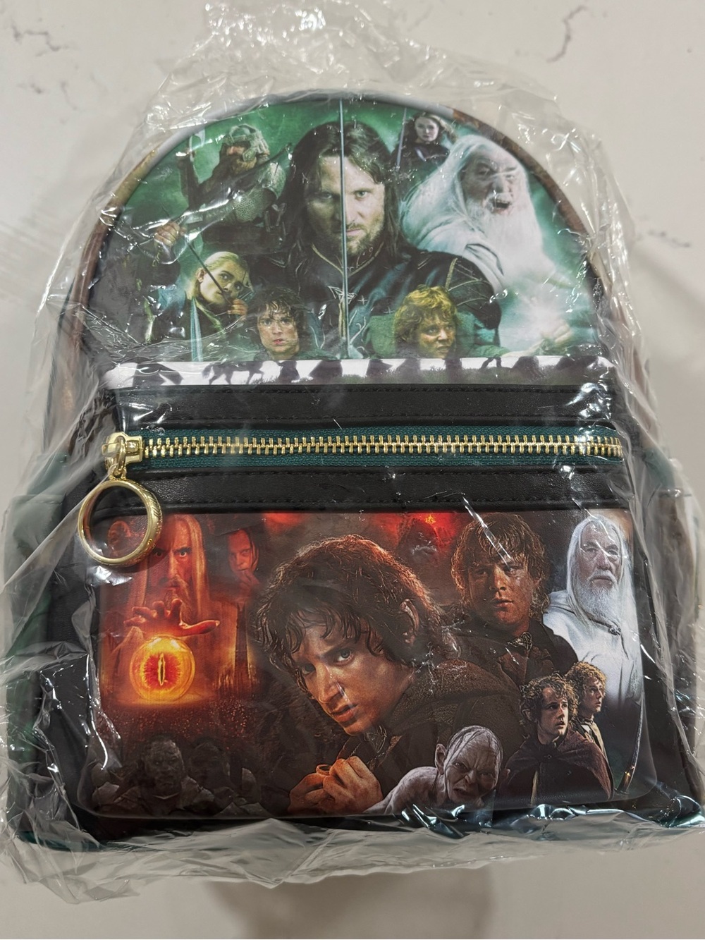 😍RARE NWT Loungefly Lord of the Rings Mini Backpack - Multicolor Movie Collage